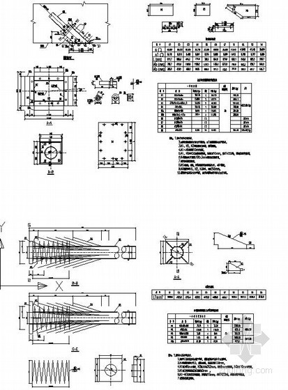 拉索节点图资料下载-95m长独塔预应力混凝土斜拉桥梁上拉索锚箱、套管节点详图设计