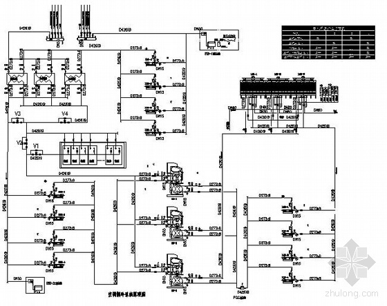 溴化锂空调制冷原理资料下载-南方某冰蓄冷空调制冷系统原理图