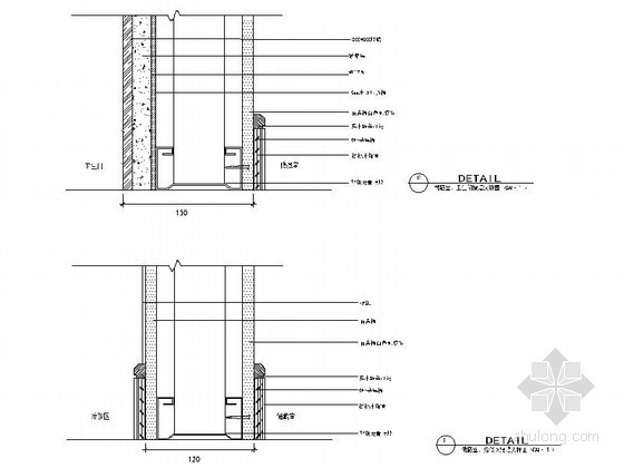 成套隔墙装饰墙面造型节点详图CAD图块下载- 