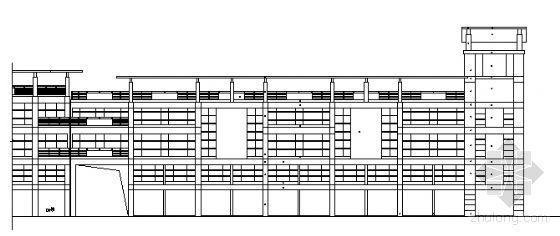 三层合院住宅方案图资料下载-某三层市场建筑方案图