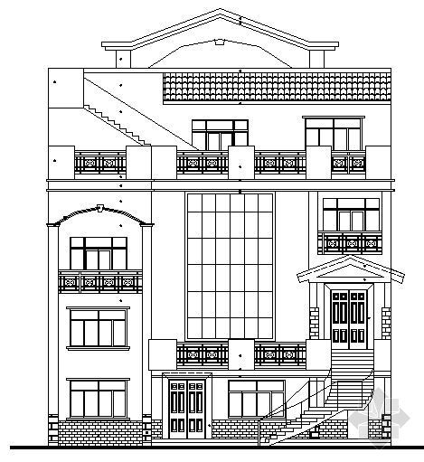 私宅别墅资料下载-某四层别墅式私宅建筑施工图