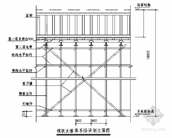 斜屋面高支模施工方案资料下载-[广东]框架结构住宅楼高支模施工方案