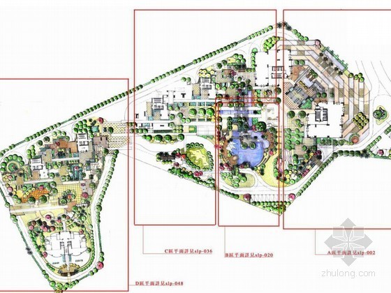 组团绿地平面图资料下载-高档社区中心组团绿地景观扩初设计方案