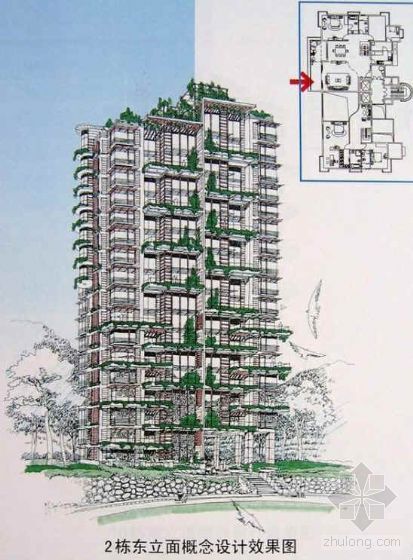 外国建筑手绘图资料下载-某住宅小区规划方案手绘图