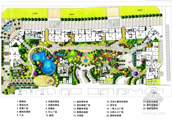 热带公园绿化施工图资料下载-[深圳]亚热带巴厘岛风情社区集中公园景观设计方案