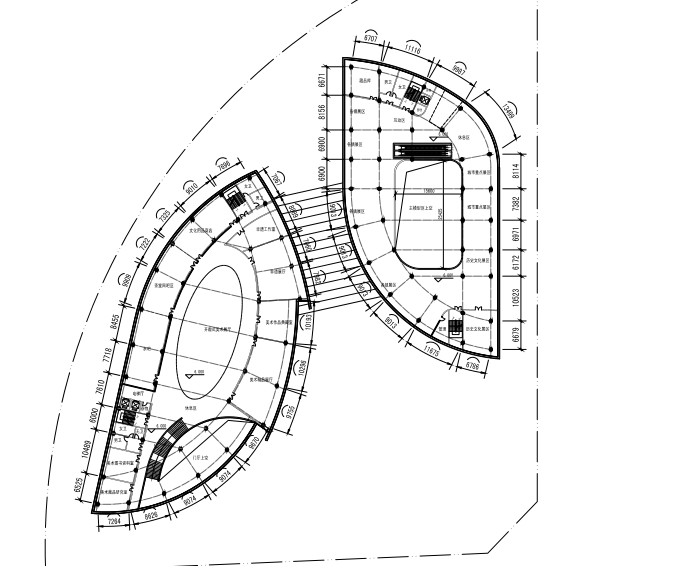 [成都]郫县文化中心建筑方案设计文本-二层平面图