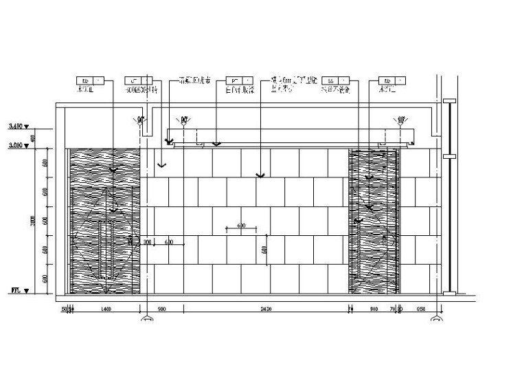 [常州]某现代简约大型训练基地室内设计施工图-[常州]某突击训练基地室内设计立面图