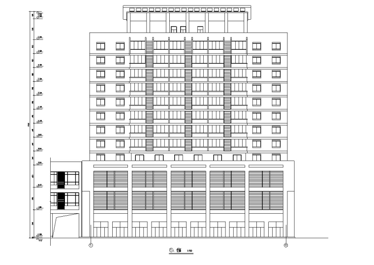 7层综合楼建筑设计图纸资料下载-3套办公综合楼建筑设计施工图CAD