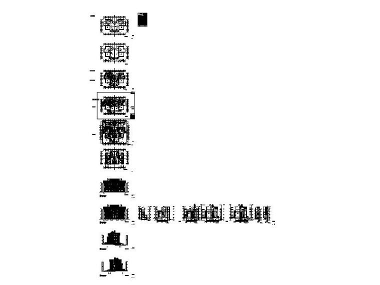 [四川]三层坡屋顶带阁楼联排式别墅建筑施工图-Model.jpg