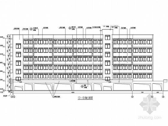 六层底框结构宿舍资料下载-5600平六层底框结构房管局员工宿舍结构施工图（含建筑图）