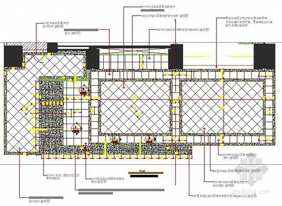 [重庆]文化馆装修改造工程量清单计价实例(含详细施工图纸)-一层地面铺装详图 