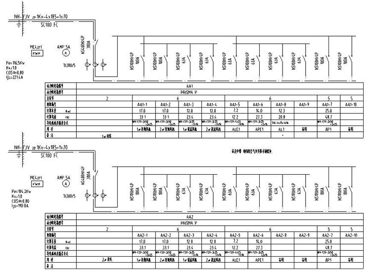 [南京]住宅小区地下车库全套电气系统图纸（供电、照明、接地）-系统图