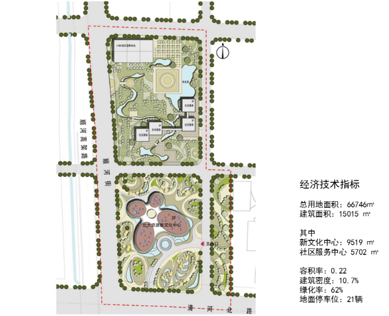 [济南]新文化中心建筑设计文案-总平面图3