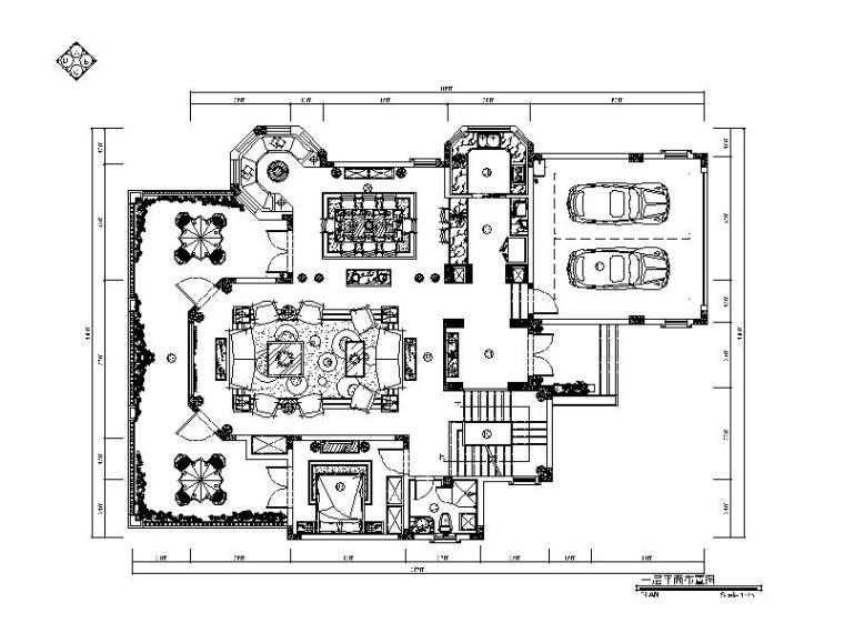 128装修效果图资料下载-[重庆]欧式风格别墅建筑CAD施工图（含效果图）