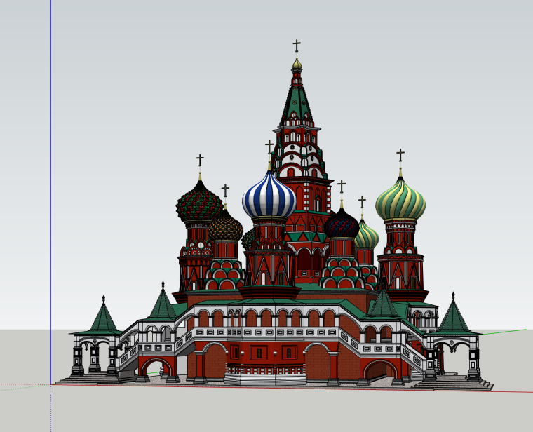 俄罗斯路桥施工规范资料下载-俄罗斯大教堂建筑设计模型