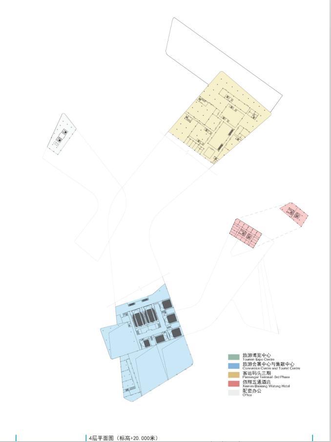 [厦门]超高层现代沿海旅游服务中心方案（含商业、酒店、会展）-超高层现代风格沿海旅游服务中心建筑平面图