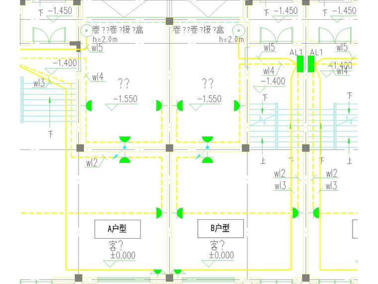 [江苏]低层住宅电气及结构建筑设计施工图-一层插座平面图.jpg