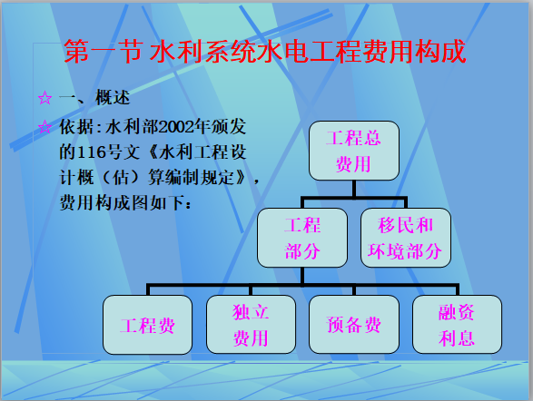 水利水电工程预算(340页完整版)-水利系统水电工程费用构成