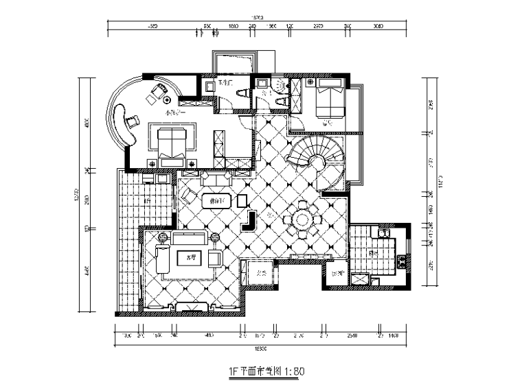 复式楼建筑结构图纸资料下载-简欧风格复式楼施CAD施工图（含效果图）