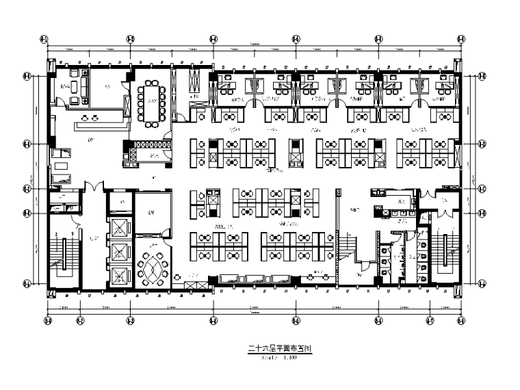 多层现代厂区办公楼施工图资料下载-某现代简约办公楼设计CAD施工图（含效果图）