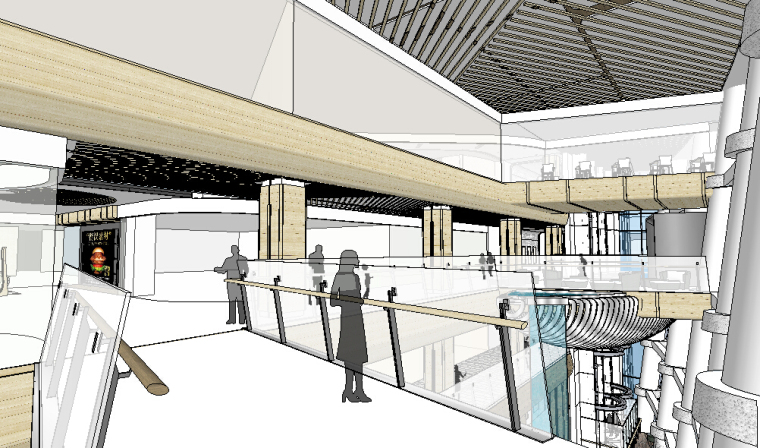 [福州]三迪中心商场深化设计原版SU模型-商场模型预览（7）