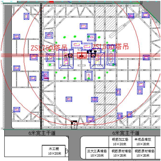 塔吊基础要点资料下载-[天津]超高层双子塔项目动臂塔塔吊基础施工方案