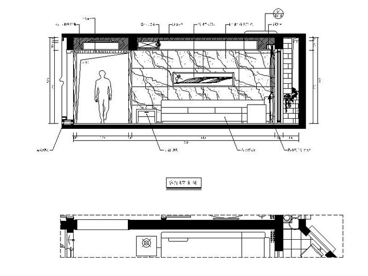 [福建]现代简约三居室设计施工图（含效果图）-[福建]现代简约三居室设计立面图