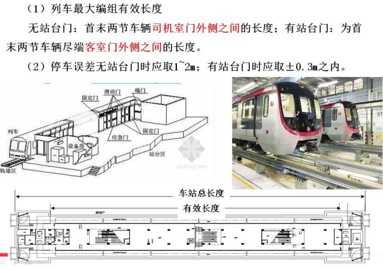 地铁与轻轨工程第三章建筑与结构设计培训PPT（车站建筑设计部分）-列车最大编组有效长度