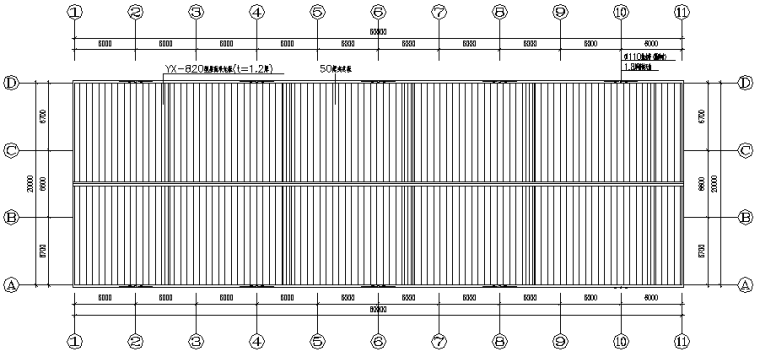 钢结构墙面连接资料下载-厦门单跨门式刚架钢结构工程（CAD，9张）