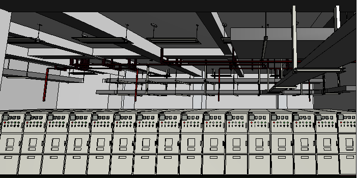 变电室cad图纸资料下载-BIM模型-revit模型-中国移动地下二层变电室模型