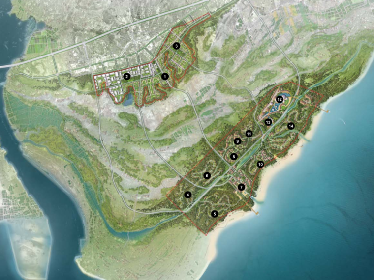 街区总体概念规划设计资料下载-[海南]东郊椰林小镇总体概念规划设计