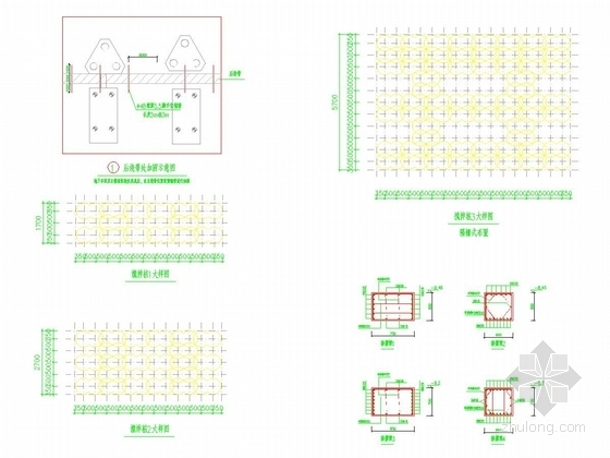 [浙江]12米深基坑排桩加一道内支撑支护施工图（角撑对撑布置）-桩节点详图