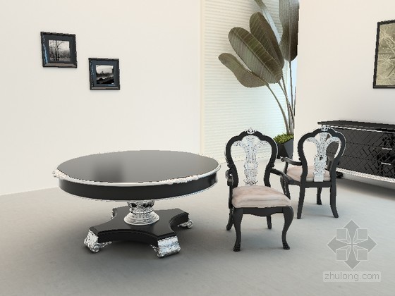 3d欧式家具模型下载资料下载-时尚欧式家具3D模型下载