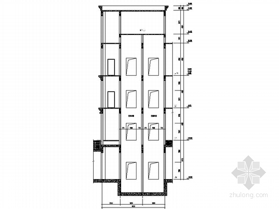 [浙江]5层保障性安居社区建筑设计施工图（含指标报告书2015年图纸）-5层保障性安居社区建筑电梯剖面图