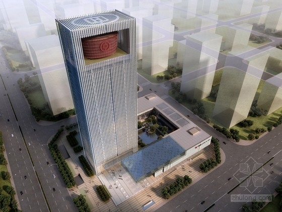 塔楼建筑平面资料下载-[安徽]160米知名金融办公塔楼建筑设计方案文本