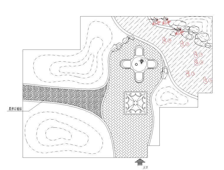 新中式镂空景墙CAD资料下载-21套屋顶花园CAD施工图（5）