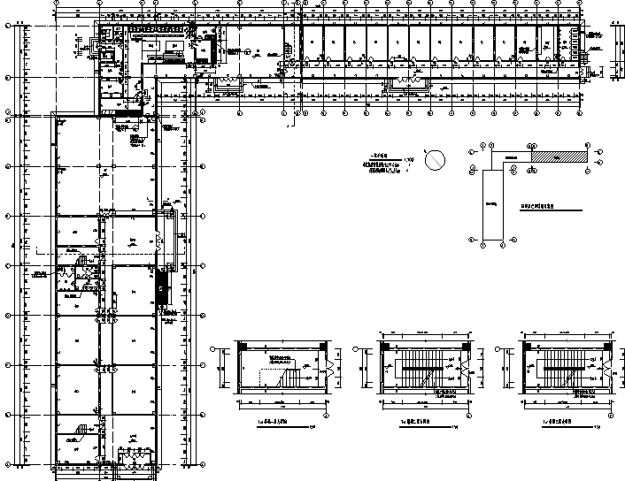 [陕西]多层剪力墙结构员工宿舍及活动室建筑施工图-多层剪力墙结构员工宿舍及活动室建筑平面图