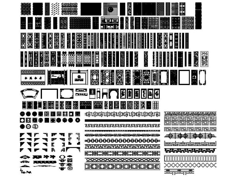 cad中式灯具图库资料下载-中式精品cad图库