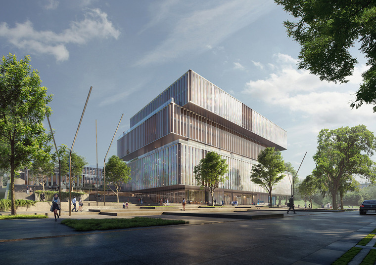 绿色生态可持续建筑资料下载-比利时可持续的Solvay国际办公总部