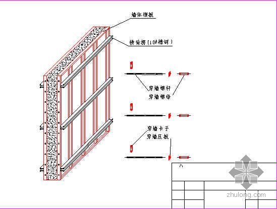 拼装式模板特点资料下载-山东某住宅大模板支模示意图2（86系列拼装式全钢大模板）
