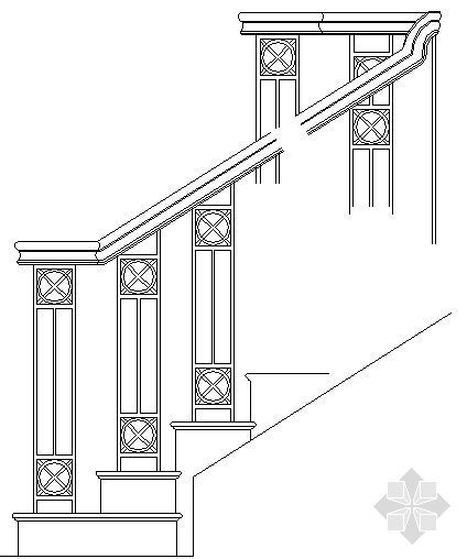 楼梯栏杆详图资料下载-楼梯栏杆详图03 (绘制细致)