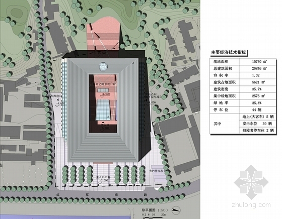 [江西]中国革命历史博物馆建筑设计方案文本（含2个方案）-中国革命历史博物馆建筑设计方案总平面图