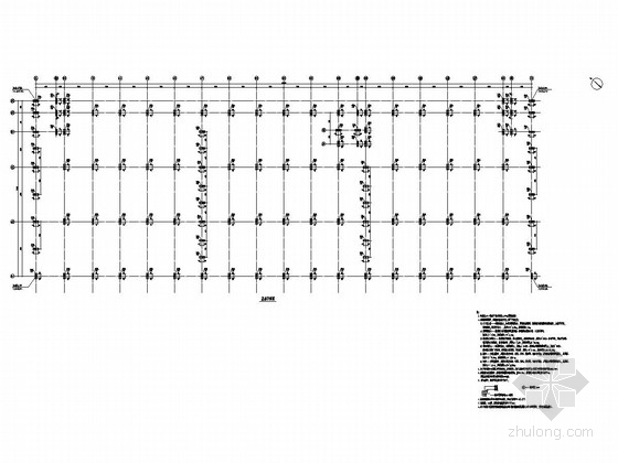 单层工业厂房平面布置图资料下载-[湖北]单层门式刚架钢结构工业厂房结构施工图
