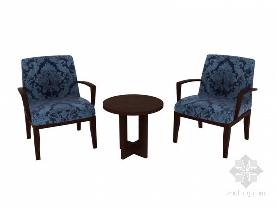 3d软件模型椅子资料下载-茶几椅子3D模型下载