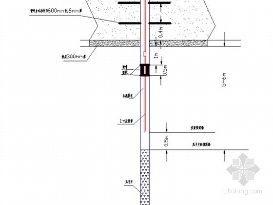 [上海]高层住宅工程项目工程施工组织设计（多图）-降水井封井剖图 