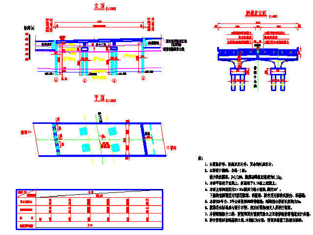 四川30m宽市政道路工程设计图（含交通照明,小箱梁桥,排涝泵站）-桥型布置图