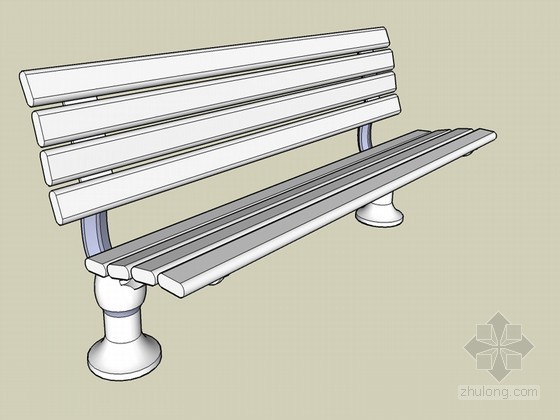 椅su模型资料下载-休闲木椅SketchUp模型下载