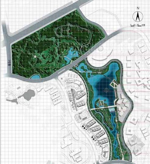 河流景区景观设计资料下载-南京软件园中心景区景观设计