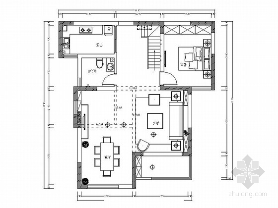 地中海风格门装修资料下载-[广东]地中海风格两层小别墅室内施工图