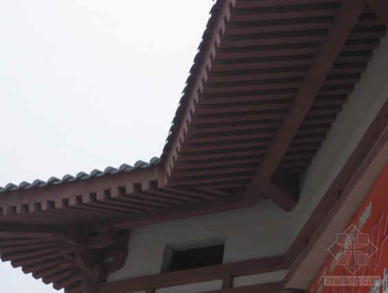屋面屋檐资料下载-提高仿古屋檐的施工质量（QC)